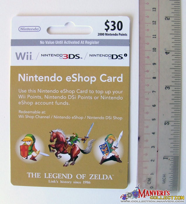 Zelda History Nintendo eShop Card