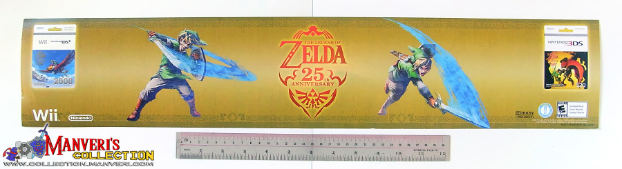 Zelda 25th Anniversary Shelf Sign
