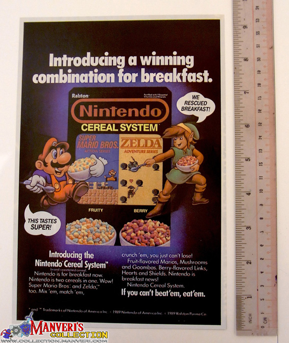 Nintendo Cereal System Comic Book Ad